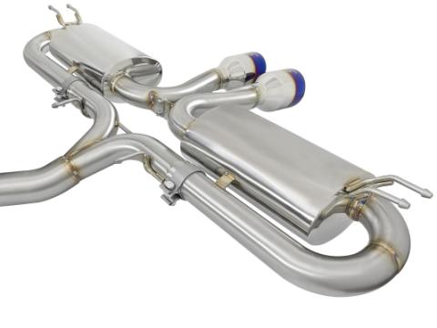 Takeda 3 Inch 304 Stainless Steel Cat-Back Exhaust System w/ Blue Flame Tip Honda Civic Si Coupe 17-20 L4-1.5L (t) aFe Power