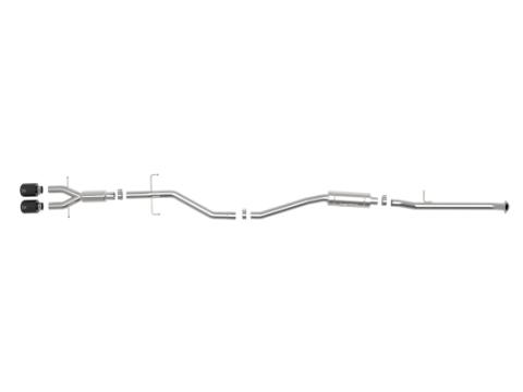 Takeda 2-1/2 Inch 304 Stainless Steel Cat-Back Exhaust System w/ Black Tips Honda Civic Si Sedan 17-20 L4-1.5L (t) aFe Power