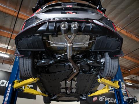 Takeda 2-1/2 Inch 304 Stainless Steel Axle-Back Exhaust System w/ Carbon Fiber Tip Honda Civic Type R 17-21 L4-2.0L (t) aFe Power