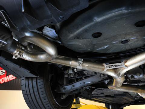Takeda 3 Inch to 2-1/4 Inch 304 Stainless Steel Cat-Back Exhaust w/ Black Tip Subaru Wrx/STi 15-21 H4-2.0/2.5L (t) Black Powdercoated aFe Power