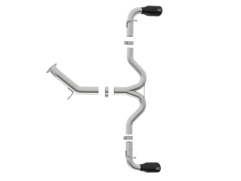 Takeda 3 Inch to 2-1/2 Inch 304 Stainless Steel Axle-Back Exhaust w/ Black Tip Hyundai Elantra GT 18-20 L4-1.6L (t) aFe Power