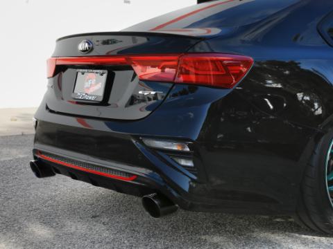 Takeda 3 Inch to 2-1/2 Inch 304 Stainless Steel Axle-Back Exhaust Black Tip Kia Forte GT 20-21 L4-1.6L (t) aFe Power