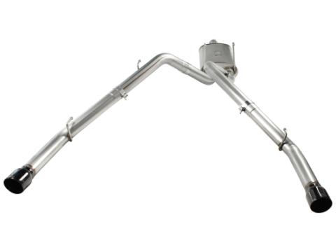 Mach Force-Xp 3 Inch Cat-Back Exhaust System with Dual Gloss Black Tips Dodge/Ram 1500 09-18 / Ram 1500 Classic 19-24 V8-5.7L Hemi aFe Power