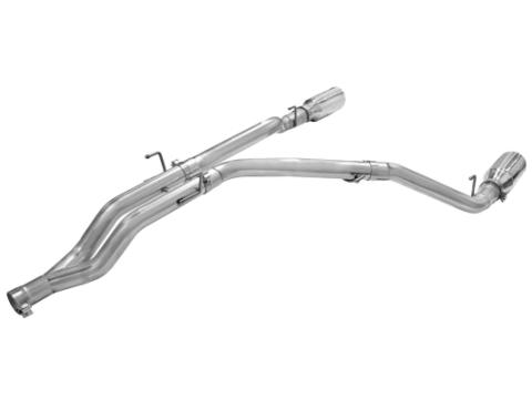 Large Bore-HD 3 Inch 409 Stainless Steel Dpf-Back Exhaust System w/6 Inch Polished Tip Dodge Ram 1500 EcoDiesel 14-19 V6-3.0L (td) aFe Power