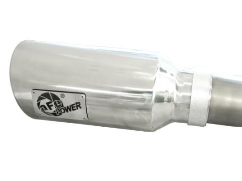 Large Bore-HD 3 Inch 409 Stainless Steel Dpf-Back Exhaust System w/6 Inch Polished Tip Dodge Ram 1500 EcoDiesel 14-19 V6-3.0L (td) aFe Power