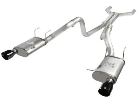 Mach Force-Xp 3 Inch 409 Stainless Steel Cat-Back Exhaust System w/Black Tip Ford Mustang GT 11-14 V8-5.0L aFe Power