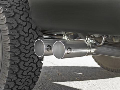 Rebel Series 3 Inch to 2-1/2 Inch 409 Stainless Steel Cat-Back Exhaust w/ Polish Tip Ford F-150 09-14 V8-4.6L/5.4L/5.0L aFe Power
