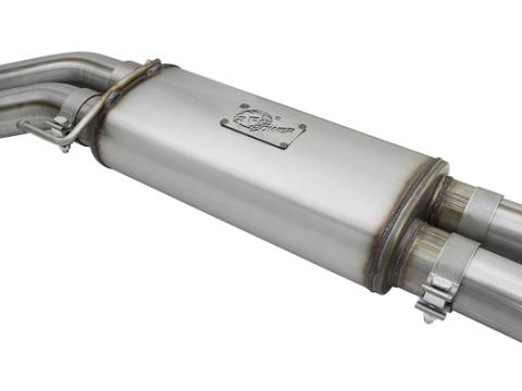 Rebel Series 3 Inch 409 Stainless Steel Cat-Back Exhaust System w/Black Tip Ford F-150 Raptor 17-20 V6-3.5L (tt) aFe Power