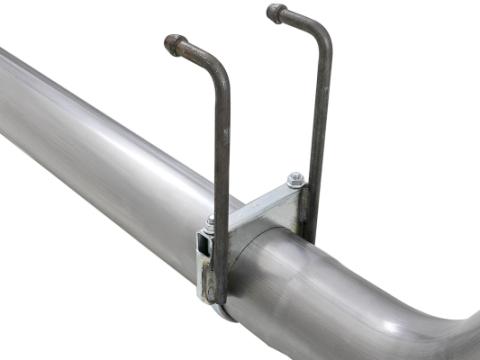 Rebel Xd Series 4 Inch 409 Stainless Steel Dpf-Back Exhaust w/Dual Black Tips Ford Diesel Trucks 15-16 V8-6.7L (td) aFe Power