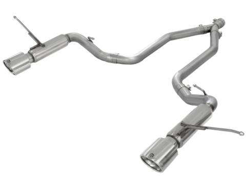 Large Bore-HD 2-1/2 Inch 409 Stainless Steel Dpf-Back Exhaust System W/Resonators Jeep Grand Cherokee (WK2) 14-19 V6-3.0L (td) EcoDiesel aFe Power