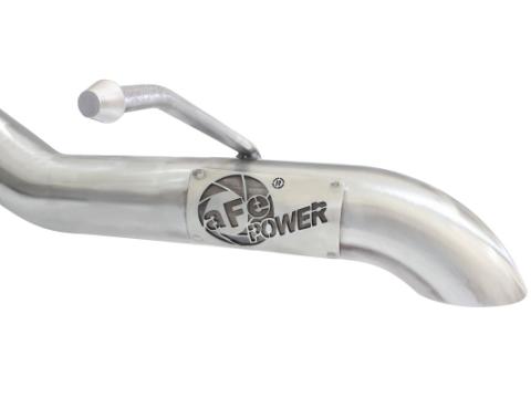 Mach Force-Xp 2-1/2 Inch 409 SS Cat-Back Hi-Tuck Exhaust w/14 Inch muffler Jeep Wrangler (JK) 07-18 V6-3.6L/3.8L aFe Power