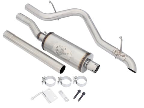 Mach Force-Xp 2-1/2 Inch 409 SS Cat-Back Hi-Tuck Exhaust w/14 Inch muffler Jeep Wrangler (JK) 07-18 V6-3.6L/3.8L aFe Power