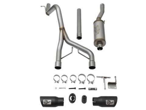 Rebel Series 2-1/2 Inch 409 Stainless Steel Cat-Back Exhaust System w/Black Tip Jeep Wrangler (JK) 07-18 V6-3.6L/3.8L 2/4 Door aFe Power