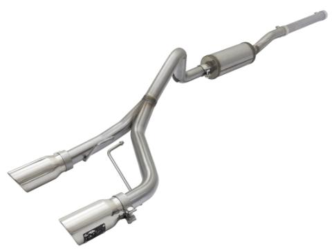 Rebel Series 2-1/2 Inch 409 Stainless Steel Cat-Back Exhaust System w/Polished Tip Jeep Wrangler (JK) 2/4 Door 07-18 V6-3.6L/3.8L aFe Power