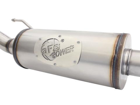 Mach Force-Xp 2-1/2 Inch 409 Stainless Steel Cat-Back Hi-Tuck Exhaust System Jeep Wrangler (JK) 07-18 V6-3.6L/3.8L aFe Power