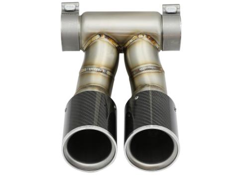 Mach Force-Xp 3-1/2 Inch Carbon Fiber OE Replacement Exhaust Tips Porsche Cayman S/Boxster S (981) 13-16 H6-3.4L aFe Power