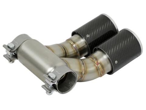Mach Force-Xp 3-1/2 Inch Carbon Fiber OE Replacement Exhaust Tips Porsche Cayman S/Boxster S (981) 13-16 H6-3.4L aFe Power