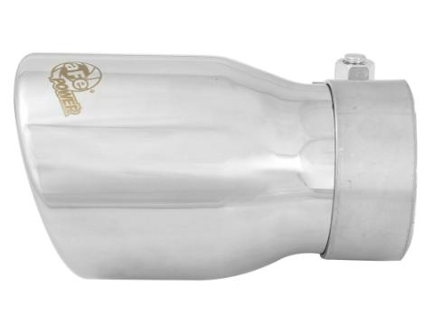 Mach Force-Xp 304 Stainless Steel Clamp-on Exhaust Tip Polished 2-1/2 Inch Inlet x 3-1/2 Inch Outlet x 6 Inch L aFe Power