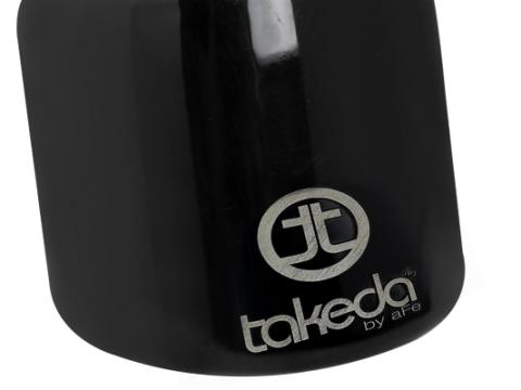 Takeda 304 Stainless Steel Clamp-on Exhaust Tip Black 2-1/2 Inch Inlet x 4 Inch Outlet x 6 Inch L aFe Power