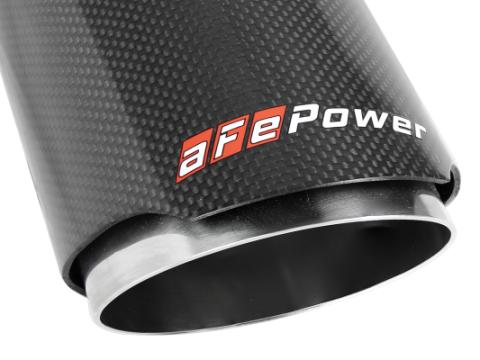 Mach Force-Xp 304 Stainless Steel Clamp-on Exhaust Tip Carbon Fiber 2-1/2 Inch Inlet x 4 Inch Outlet x 7 Inch L aFe Power