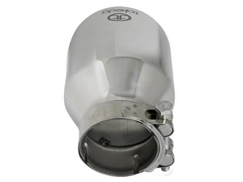 Takeda 304 Stainless Steel Clamp-on Exhaust Tip Polished 2-1/2 Inch Inlet x 4 Inch Outlet x 6 Inch L aFe Power
