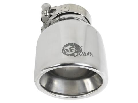 Mach Force-Xp 304 Stainless Steel Clamp-on Exhaust Tip Polished 2-1/2 Inch Inlet x 4 Inch Outlet x 6 Inch L aFe Power