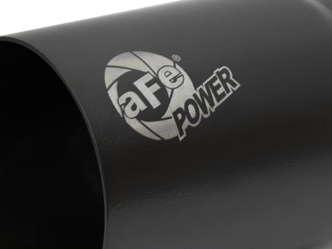 Mach Force-Xp Stainless Steel Clamp-on Exhaust Tip Black Right Side Exit 3-1/2 Inch Inlet x 4 Inch Outlet x 7 Inch L aFe Power