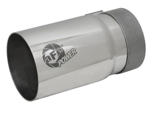 Mach Force-Xp 304 Stainless Steel Clamp-on Exhaust Tip Polished Right Side Exit 3-1/2 Inch Inlet x 4 Inch Outlet x 7 Inch L aFe Power