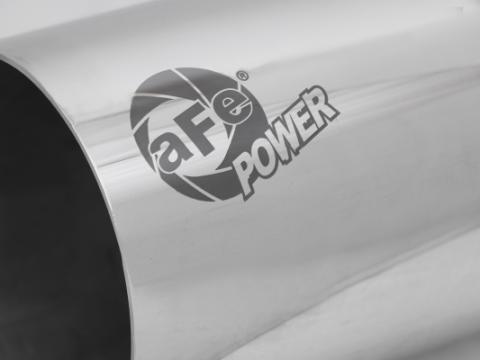 Mach Force-Xp 304 Stainless Steel Clamp-on Exhaust Tip Polished Right Side Exit 3-1/2 Inch Inlet x 4 Inch Outlet x 7 Inch L aFe Power