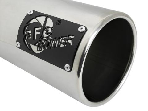 Saturn 4S 304 Stainless Steel Intercooled Clamp-on Exhaust Tip Polished 4 Inch Inlet x 5 Inch Outlet x 12 Inch L aFe Power