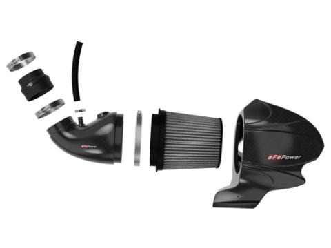 Black Series Carbon Fiber Cold Air Intake System w/ Pro Dry S Filter Jeep Grand Cherokee (WK2) 12-21 V8-6.4L Hemi aFe Power
