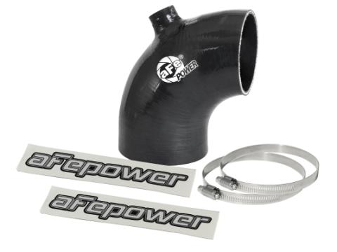 Magnum Force Cold Air Intake System Spare Parts Kit (3-1/8 Inch ID to 2-3/4 Inch ID x 90 Deg.) Elbow Reducing Coupler w/ Port - Black aFe Power