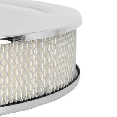 Air Cleaner 14 Inch Chrome Demon Branded 14 Inch Chrome Air Filter With Paper Filter Element Demon Fuel Systems