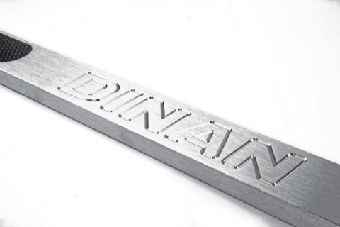 Shock Tower Brace 1996-2003 BMW 525i/528i/530i/540i/M5 Rear Brushed Aluminum W/ Carbon Inlays E39 Dinan