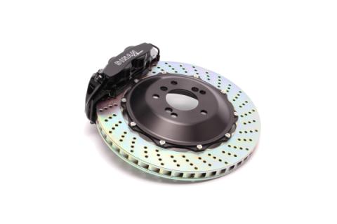 By Brembo Rear Brake Set 1997-2003 BMW 5-Series Rear Black Calipers Drilled E39 Dinan