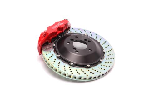 By Brembo Front Brake Set 2004-2010 BMW 5/6-Series Front Red Calipers -Drilled E60/E63/E64 Dinan