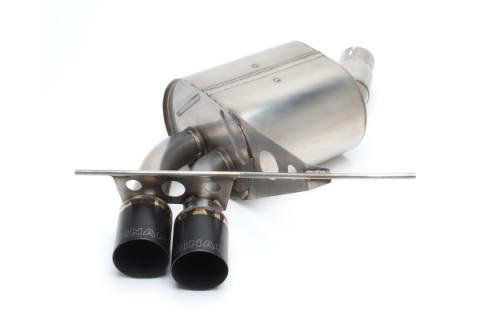 Free Flow Axle-Back Exhaust 2008-2013 BMW 135i/135is Stainless Steel Black Tips E82/E88 Dinan