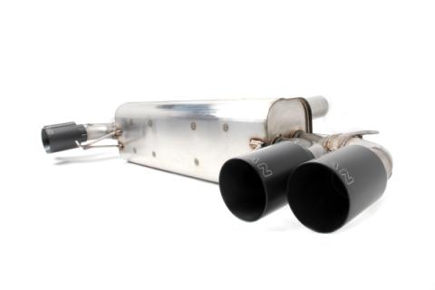 Free Flow Axle-Back Exhaust 2018-2023 BMW M550i Stainless Steel Black Tips G30 Dinan
