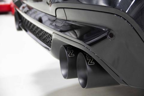 Free Flow Axle-Back Exhaust 2020-2025 BMW X3M/X4M Stainless Steel Black Tips F97/F98 Dinan