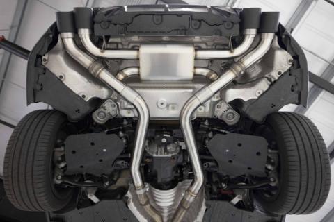 Valved Axle-Back Exhaust 2022-2026 BMW M240i Stainless Steel Black Tips G42 Dinan
