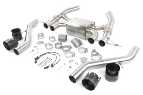 Valved Axle-Back Exhaust 2023-2026 BMW M2 Stainless Steel Black Tips G87 Dinan