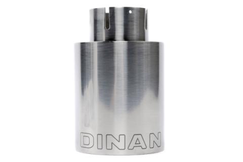 Double-Walled 4 Inch Clamp-On Exhaust Tip (polished) Polished 4 Inch Outlet, 2.5 Inch Inlet Dinan