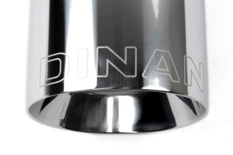 Double-Walled 4.5 Inch Clamp-On Exhaust Tip Polished 4.5 Inch Outlet, 3.25 Inch Inlet Tip Length 6 Inch Dinan