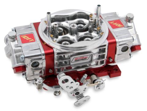 Q-Series Carburetor 650CFM Draw-Thru 2X4 Supercharger 650 CFM 4150 Mechanical Secondaries Shiny Gasoline Quick Fuel