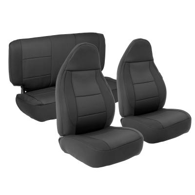 Neoprene Seat Cover Set Front/Rear Black 97-02 Jeep Wrangler TJ Smittybilt