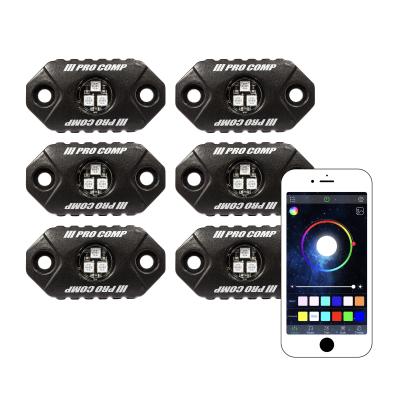 Inner Liner w ProComp Rgb LED 9W Rock Lights 4d rgbl kit 2018-2022 Jeep Wrangler 4 Doors Smittybilt