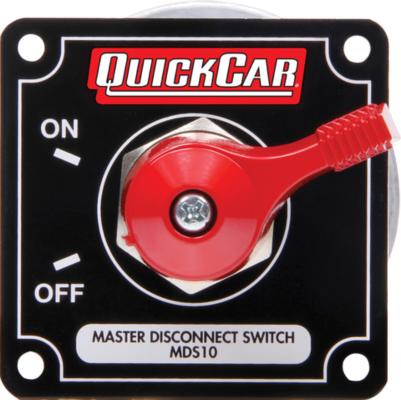 Battery Switch Black Plate, 250 Amp, 4- Post, 120 Amp Alternator QuickCar Racing Products