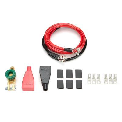 Battery Cable Kit 2 Gauge, 6 Foot Red and 3 Foot Black, 6 Ring Terminals, Top Posts w/ Disconnect QuickCar Racing Products