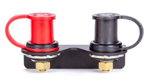 Battery Charging Posts Red &amp; Black w/ Bracket, 90 Degree Bent QuickCar Racing Products