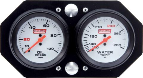 Sprint Gauge Panel Vertical Dzus, 2-5/8 Inch OP/WT QuickCar Racing Products